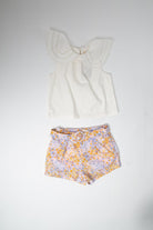 جينجرسنابس شورت مشجرة بحزام أطفال بناتي متعدد الألوان