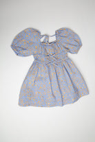 جينجرسنابس فستان بناتي مشجر نص كم منفوخ أزرق