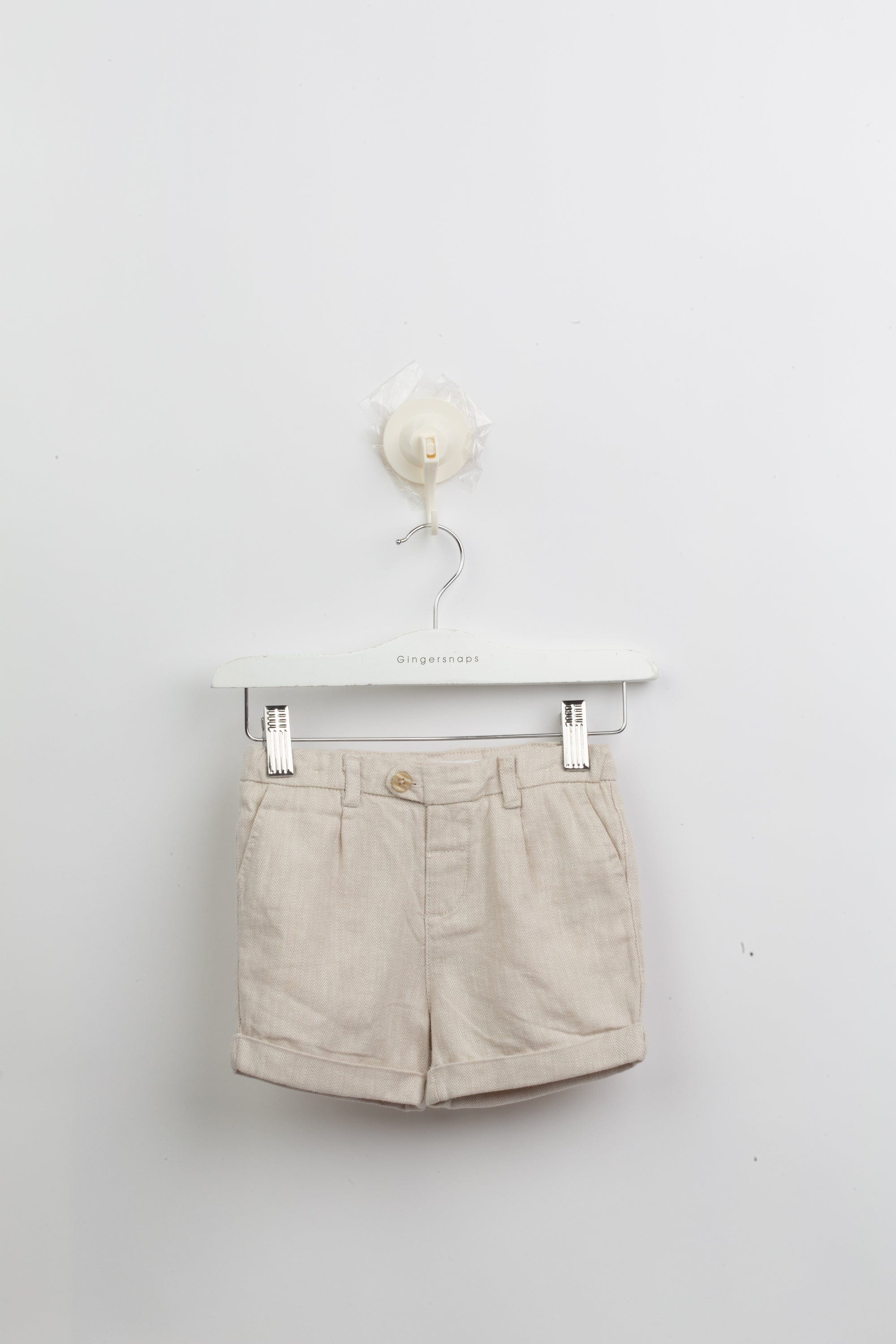 جينجرسنابس شورت ولادي قصير بثنية البيج