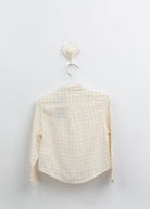 جينجرسنابس قميص بولو منسوج للأولاد مربعات بأزرار أمامية البيج