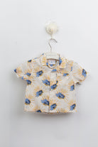 جينجرسنابس قميص بولو منسوج للأولاد مشجرة بأزرار أمامية نص كم متعدد الألوان