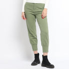 ميكا بنطلون سادة بأساور من أسفل نسائي