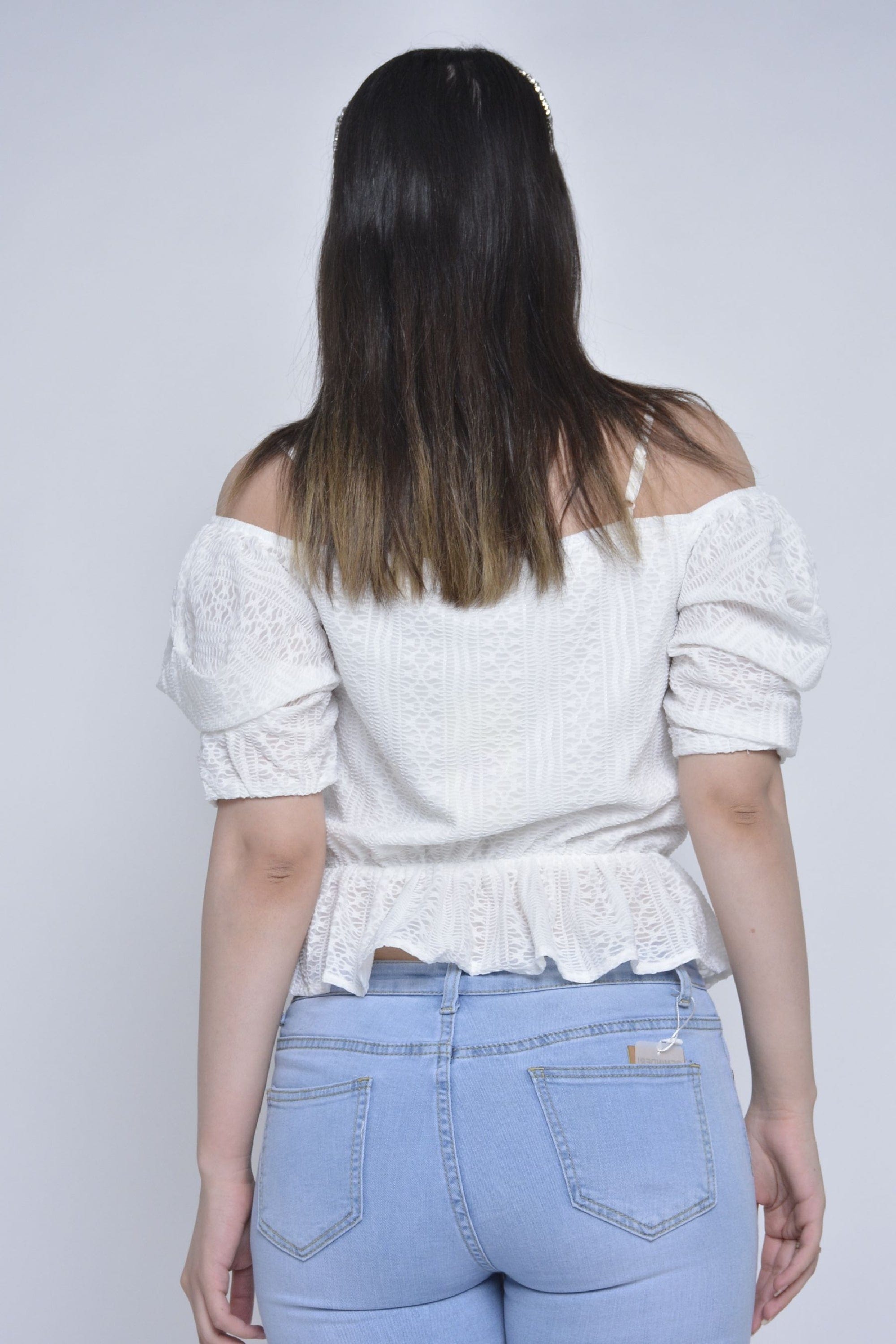 ميكا بلوزة مخصرة قصيرة بأكتاف مكشوفة نسائي