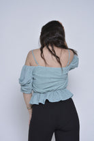 ميكا بلوزة مخصرة قصيرة بأكتاف مكشوفة نسائي