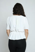 ميكا بلوزة مخصرة كم قصير سبعة نسائي