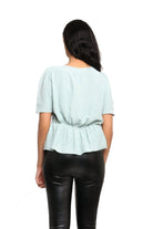 ميكا بلوزة مخصرة كم قصير سبعة نسائي