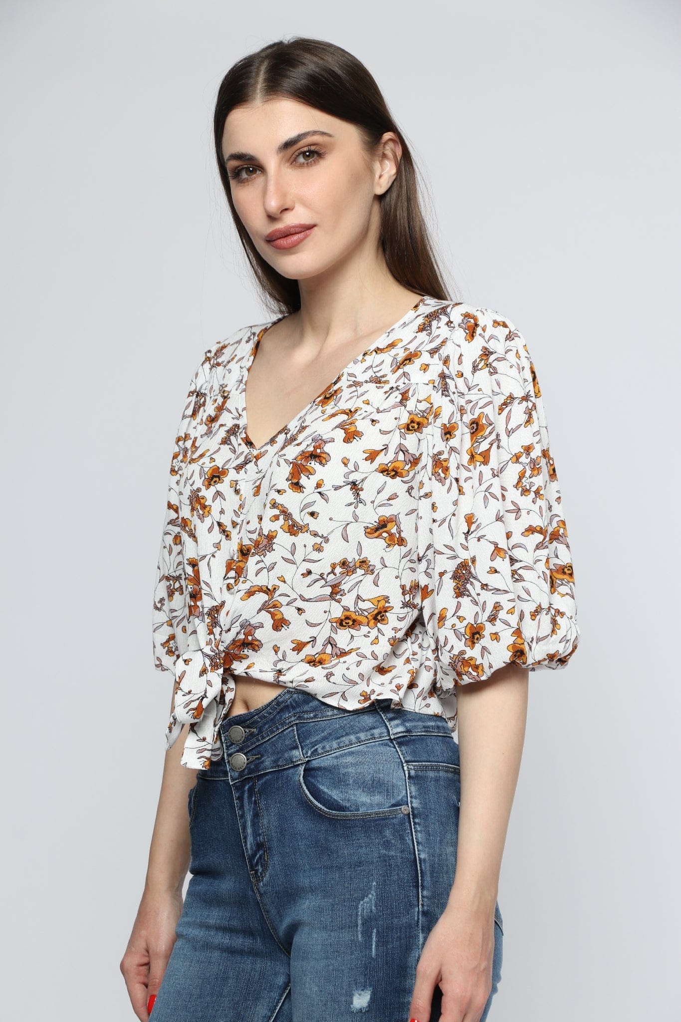 ميكا بلوزة مشجرة 3/4 كم بف