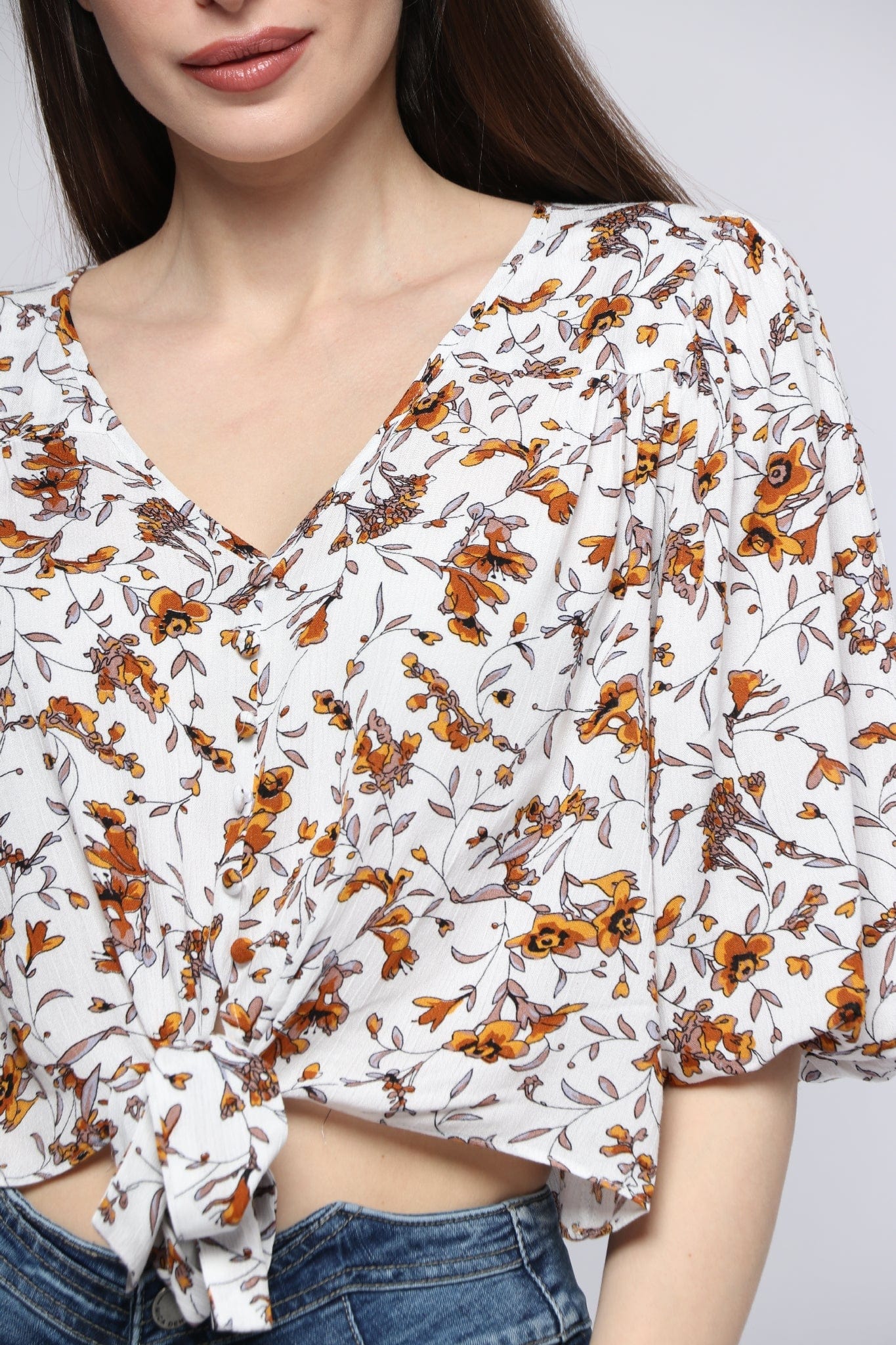 ميكا بلوزة مشجرة 3/4 كم بف