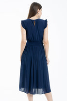 ميكا فستان ميدي بكسرات مخصر كت نسائي