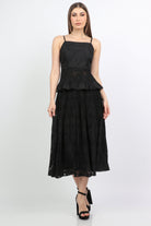 ميكا تنورة ميدي سواريه منقوشة واسعة نسائي