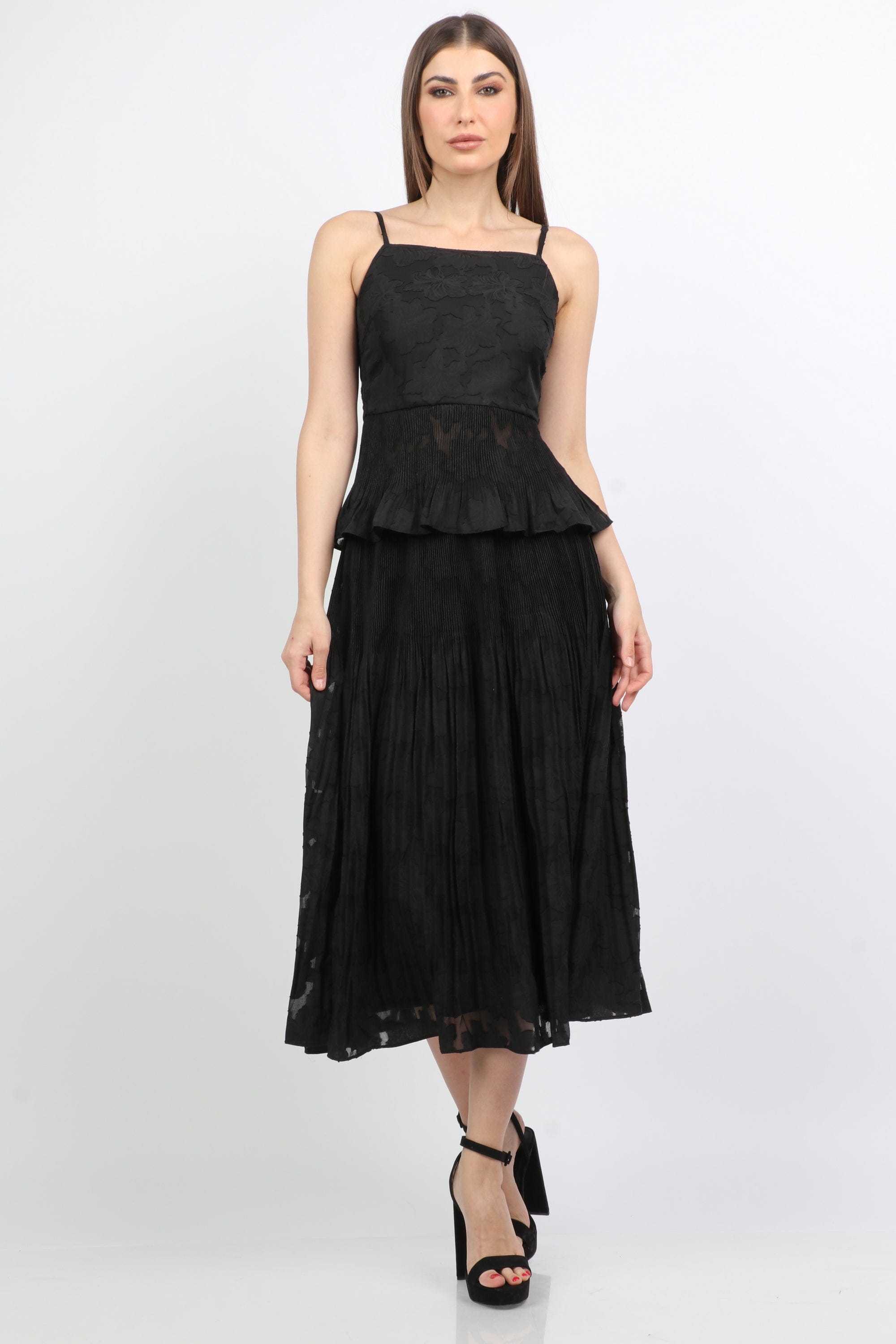 ميكا تنورة ميدي سواريه منقوشة واسعة نسائي