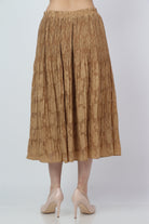 ميكا تنورة ميدي سواريه منقوشة واسعة نسائي