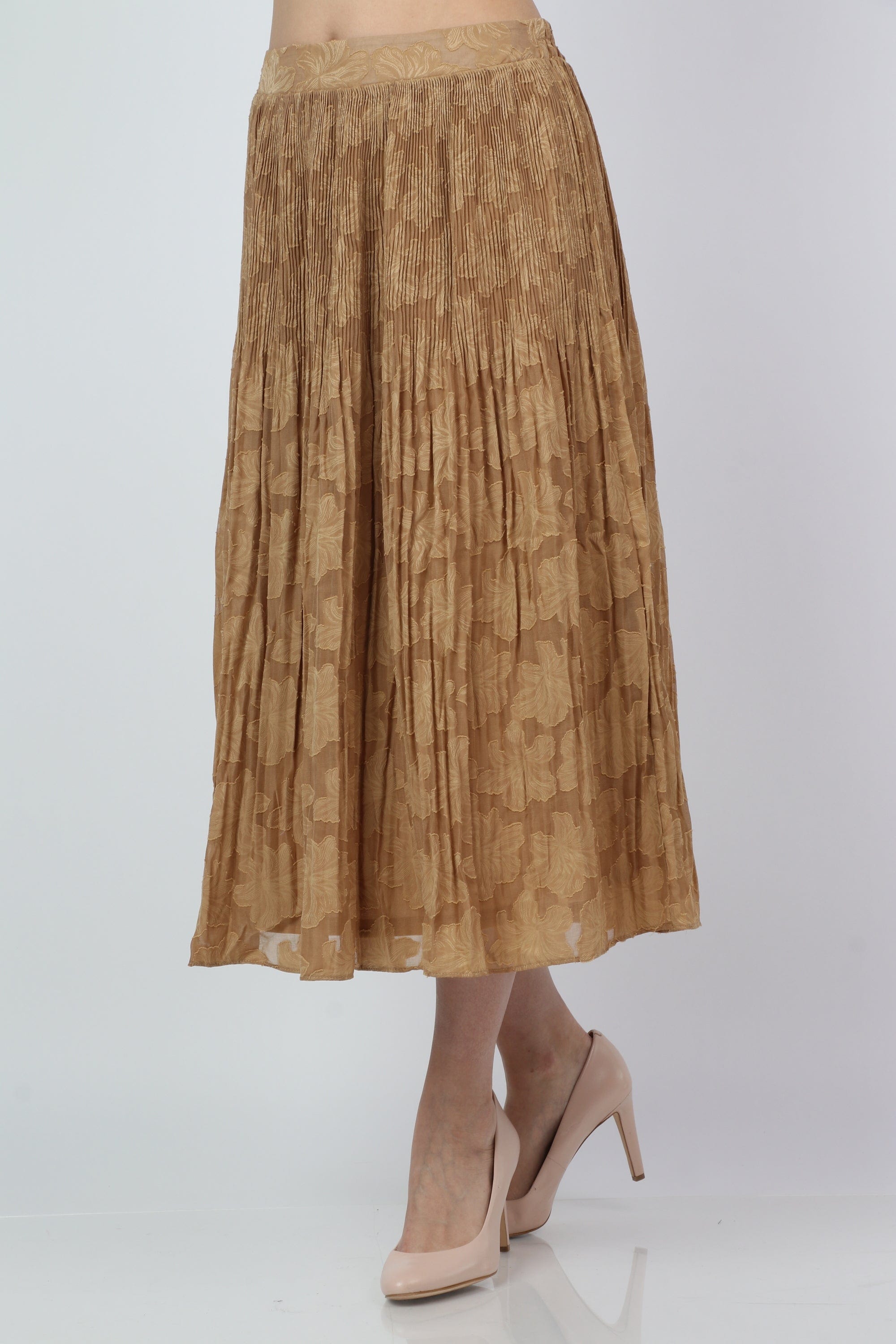 ميكا تنورة ميدي سواريه منقوشة واسعة نسائي