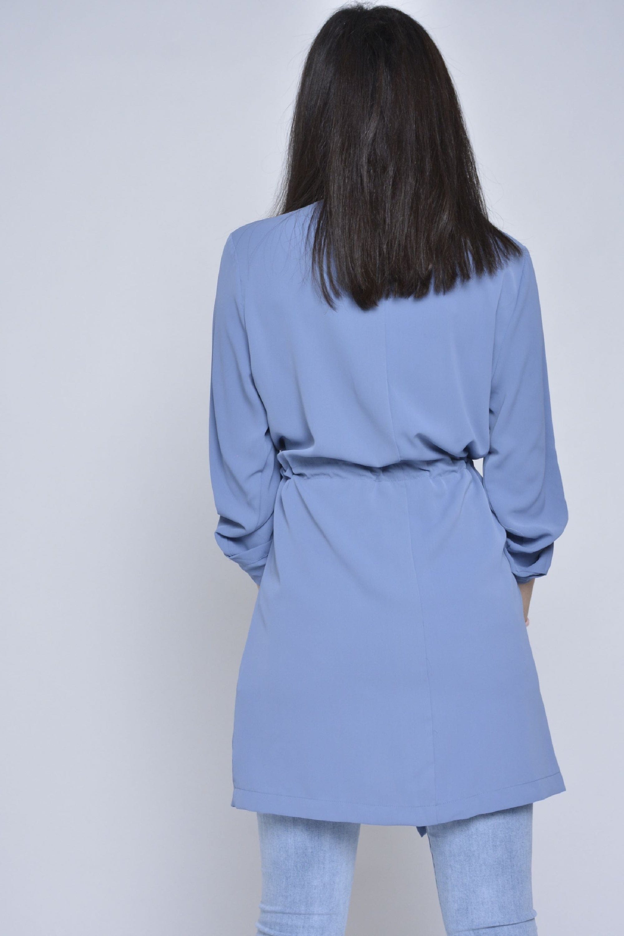 ميكا كارديجان طويل نسائي كم طويل مع حزام