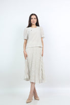 ميكا بلوزة منقطة كم طويل واسع نسائي