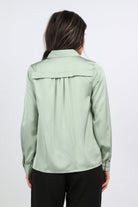 ميكا قميص ناعم سادة كم طويل نسائي