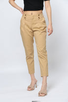 ميكا بنطلون رسمي خصر مرتفع طويل نسائي