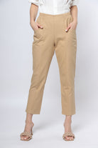 ميكا بنطلون كلاسيك سادة بجيوب جانبية نسائي