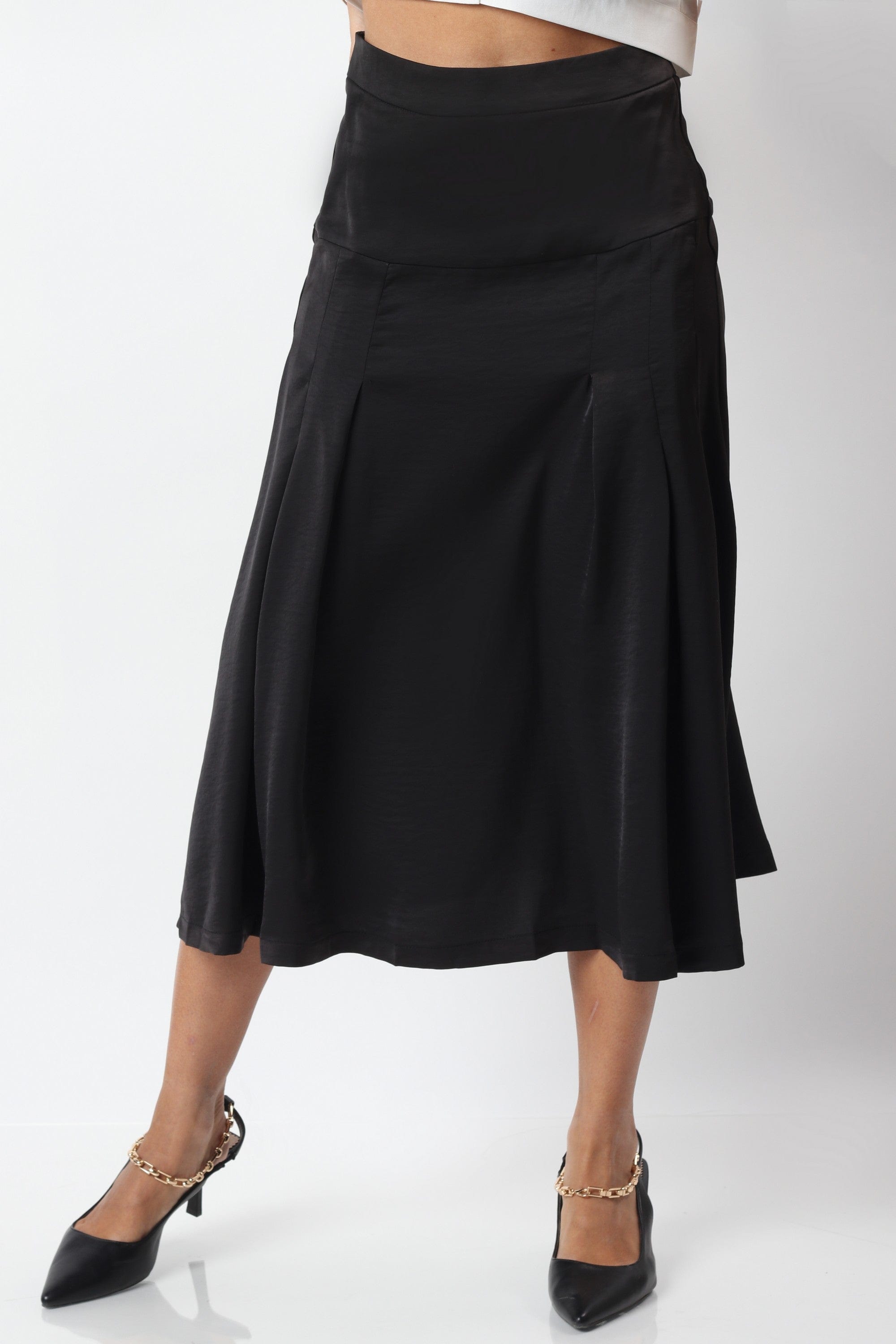 ميكا تنورة ميدي هاي ويست واسعة