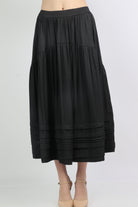 ميكا تنورة ميدي كلوش واسعة