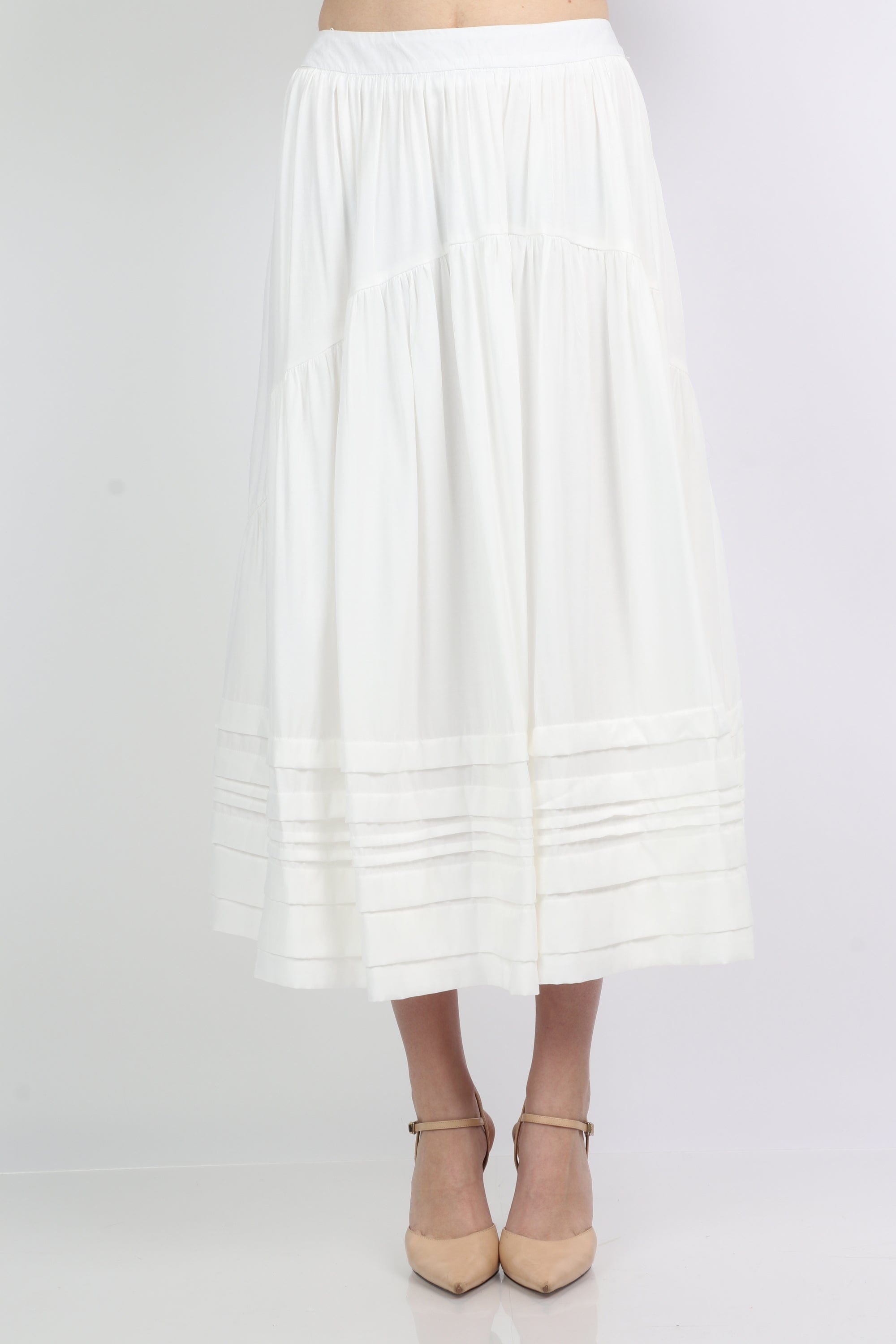 ميكا تنورة ميدي كلوش واسعة