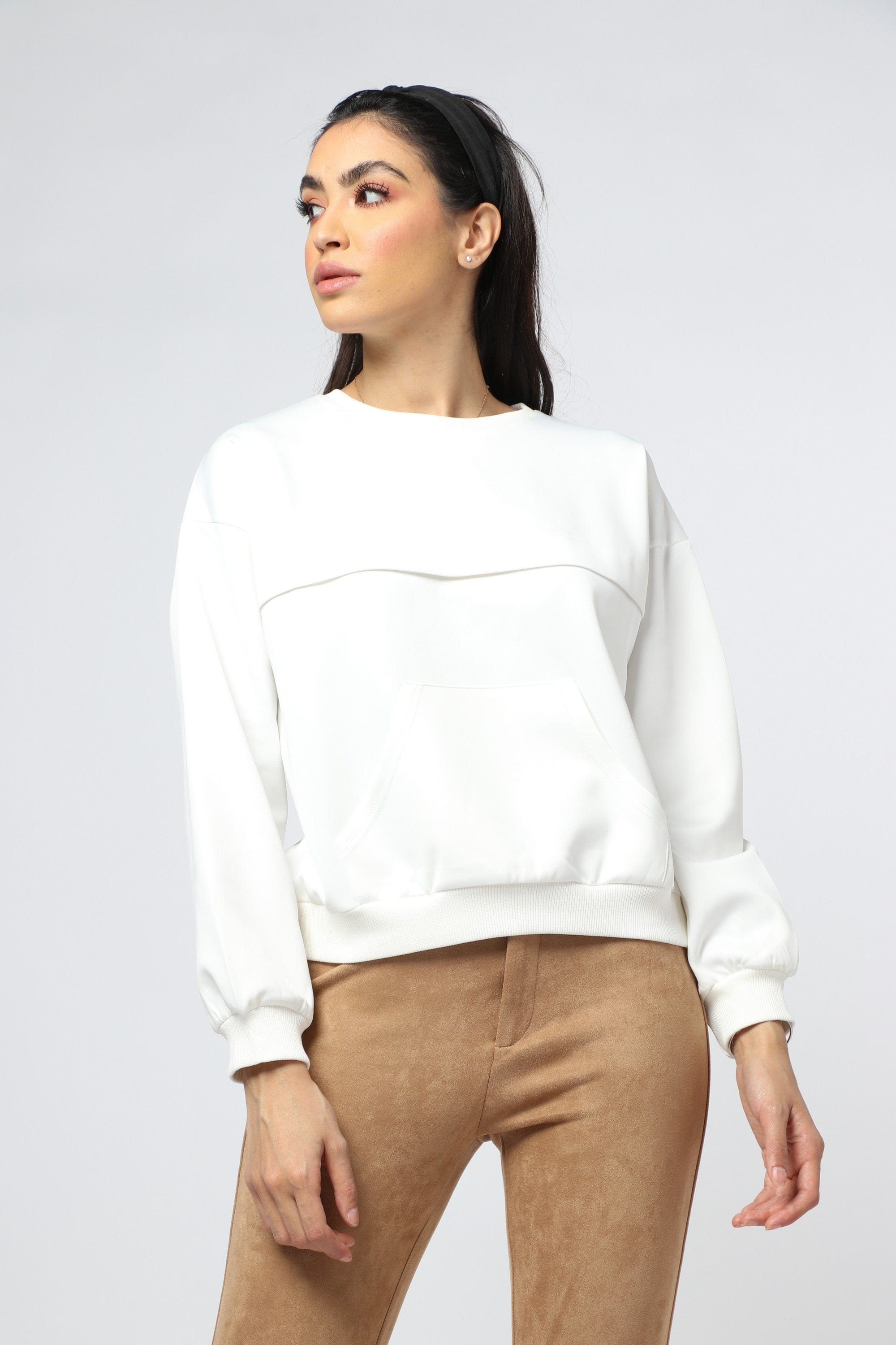 ميكا بلوزة نسائية بجيوب أمامية