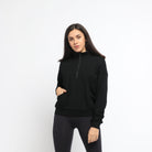 ميكا بلوزة سادة بسحاب طويل بجيوب جانبية بأكمام طويلة