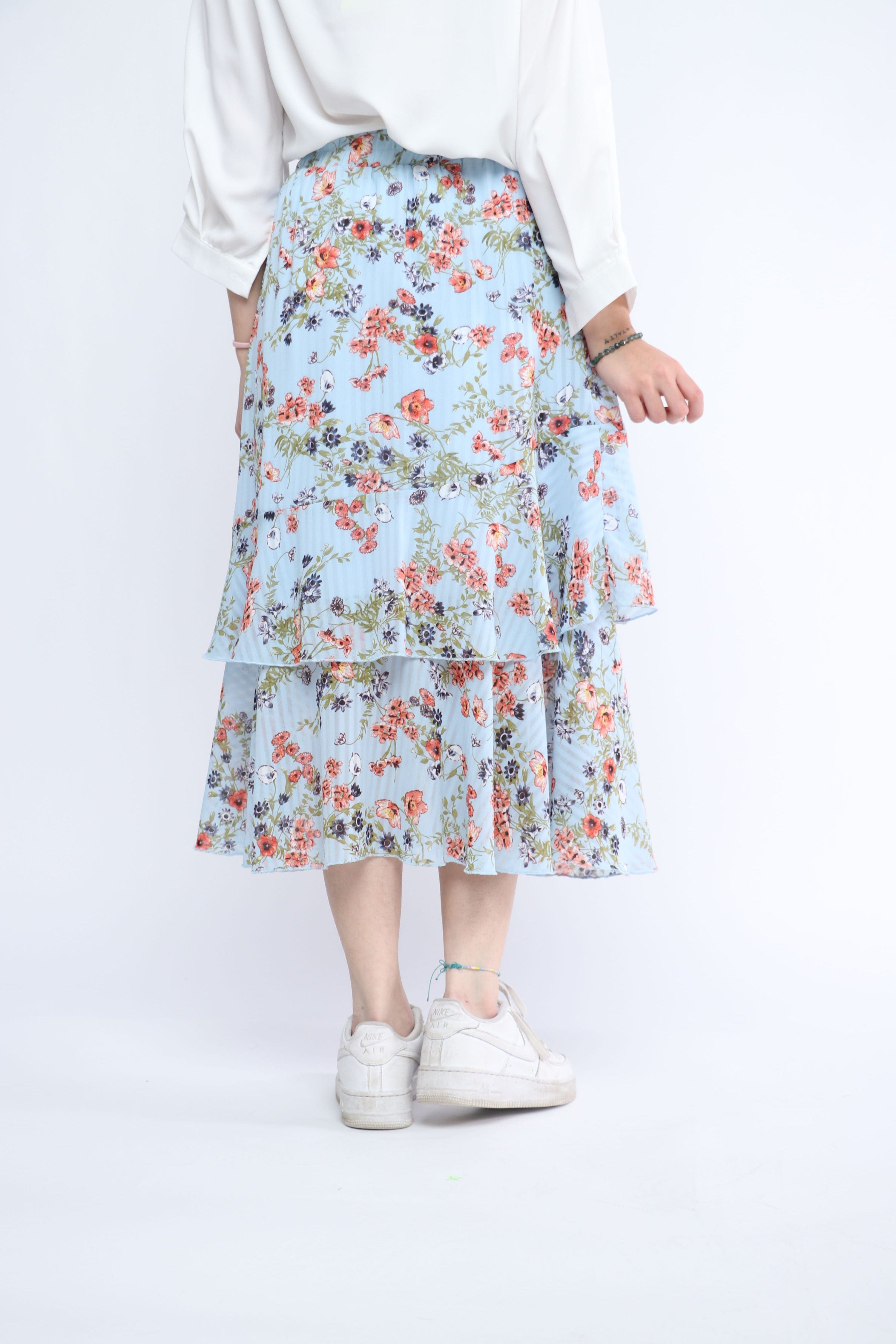 ميكا تنورة ميدي طبقات مشجرة