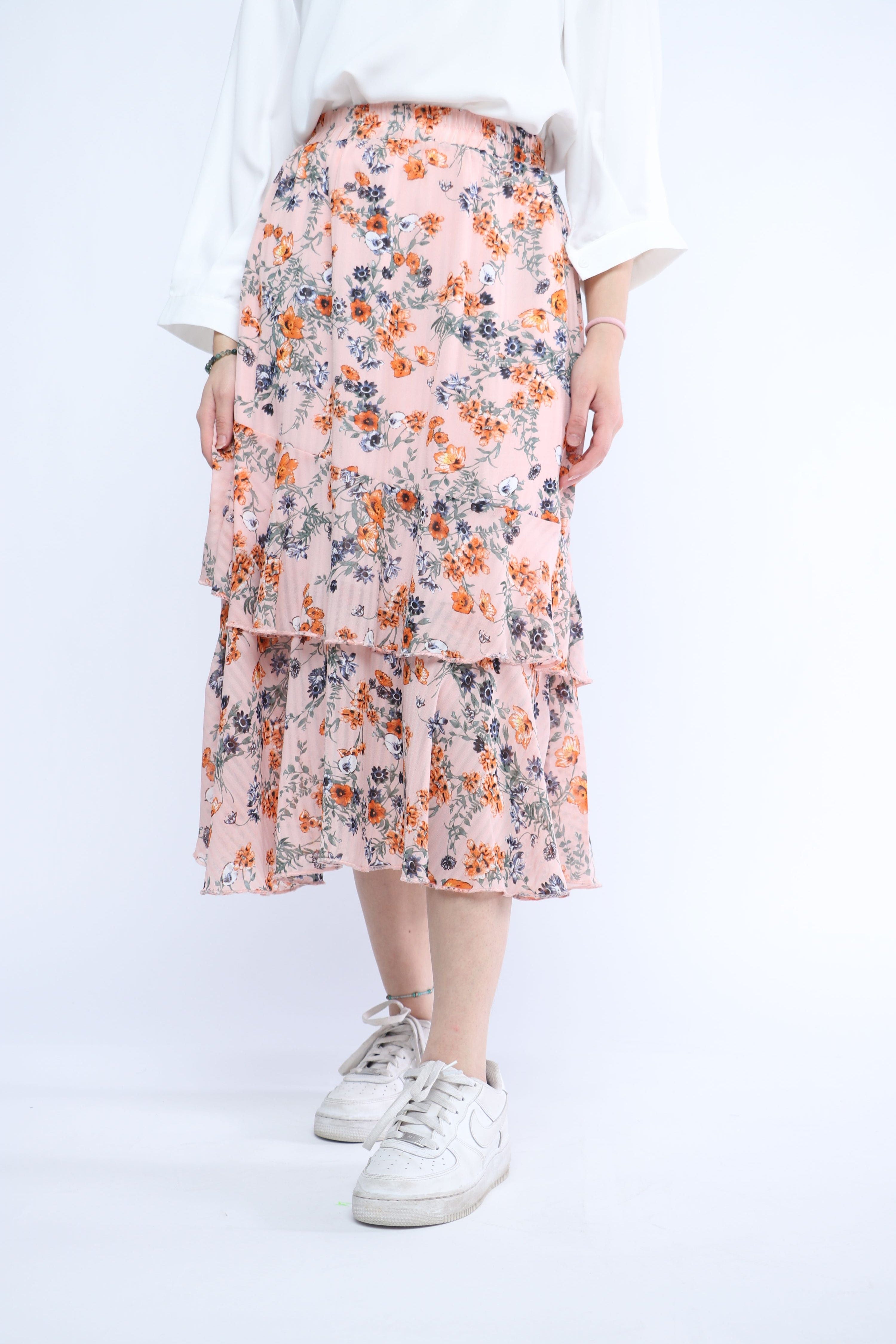 ميكا تنورة ميدي طبقات مشجرة