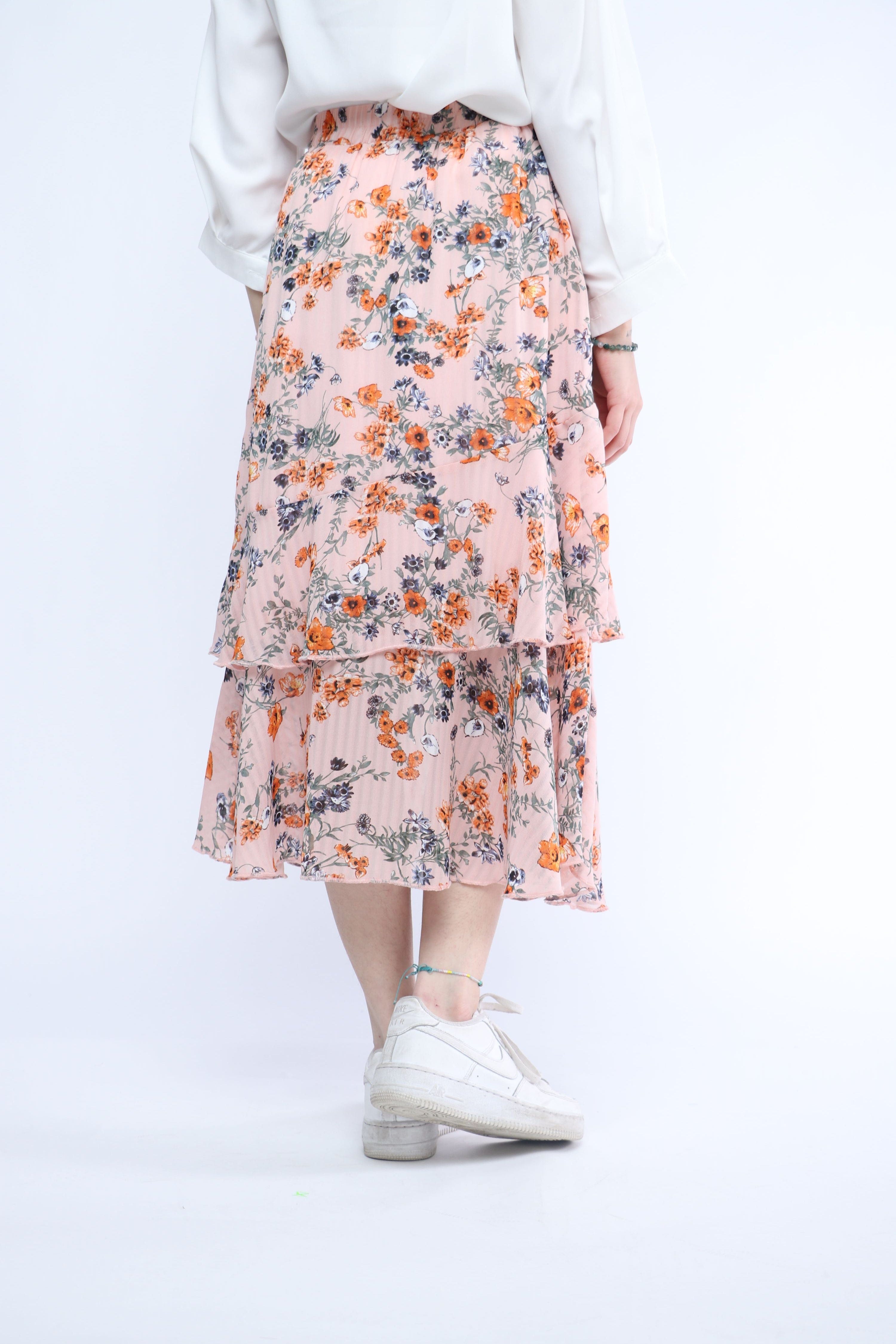 ميكا تنورة ميدي طبقات مشجرة