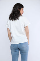 ميكا بلوزة بأكمام قصيرة بطبعة