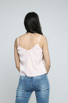 ميكا تيشيرت حمالات مضلع سادة