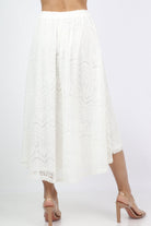 ميكا تنورة ميدي طويلة من الخلف مطرزة تظريز ناعم