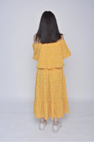 ميكا بلوزة منقطة أوف شولدر حمالات بأكمام منفوخة نسائي