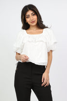 ميكا بلوزة رسمية شيفون نص كم بف نسائي