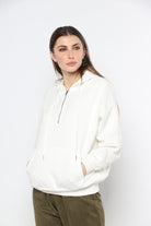 ميكا بلوزة بسحاب من أعلى وجيوب بقبعة ورباط بأكمام طويلة