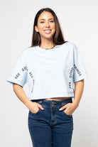 ميكا بلوزة بأكمام قصيرة سادة مخرمة