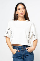 ميكا بلوزة بأكمام قصيرة سادة مخرمة