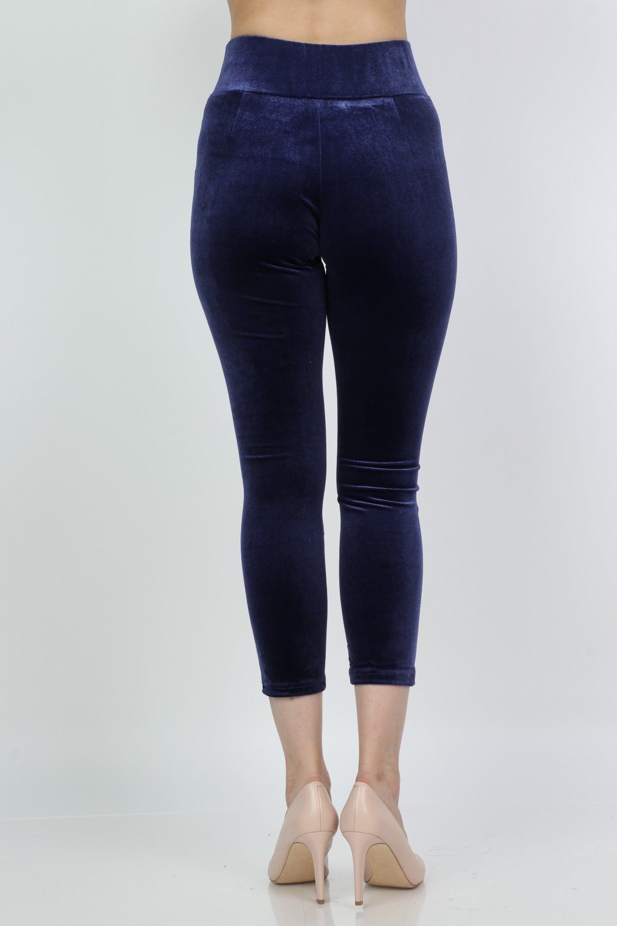 ميكا بنطلون طويل سادة بخصر مرتفع ضيق