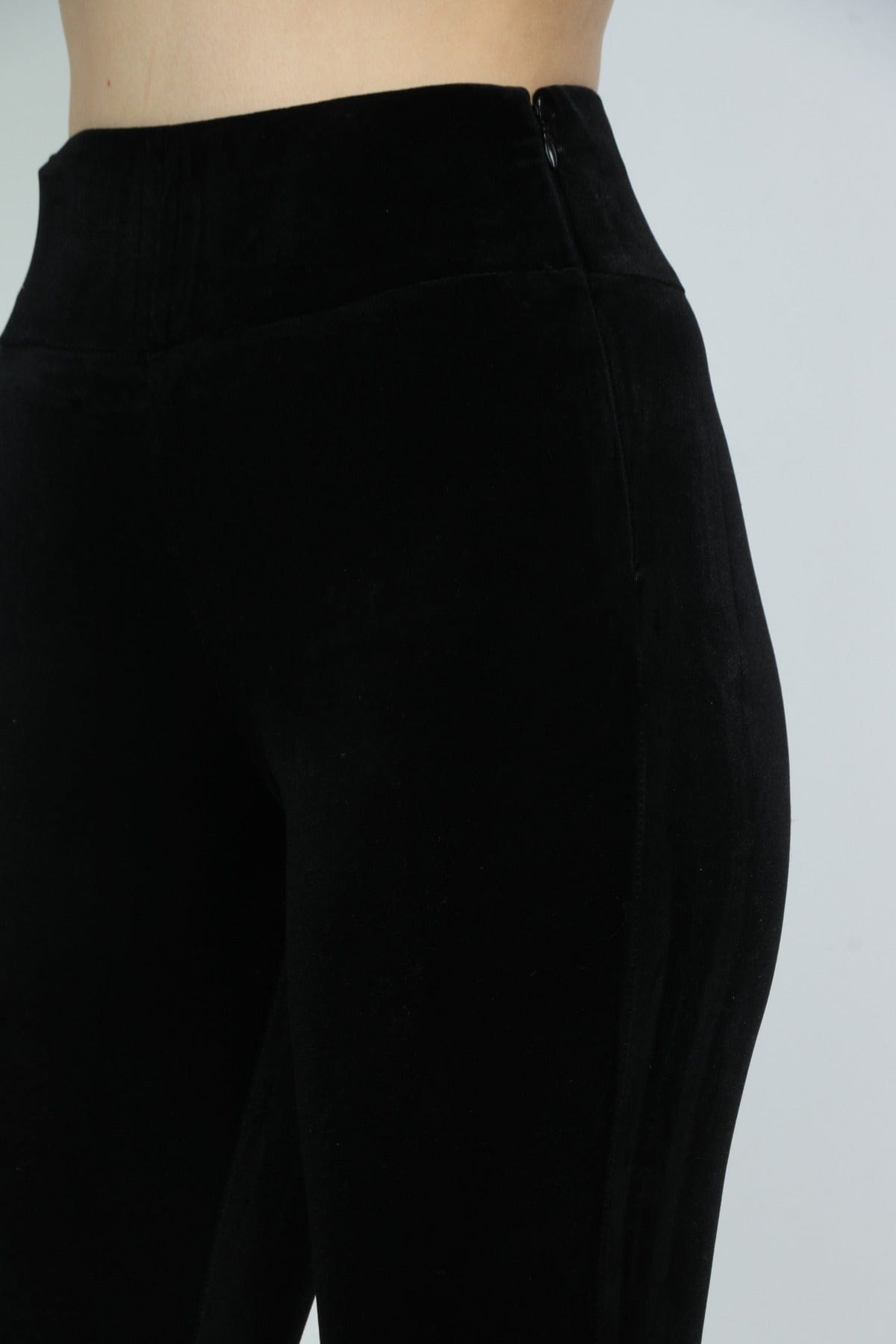 ميكا بنطلون طويل سادة بخصر مرتفع ضيق