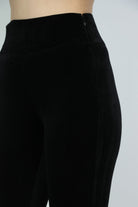 ميكا بنطلون طويل سادة بخصر مرتفع ضيق