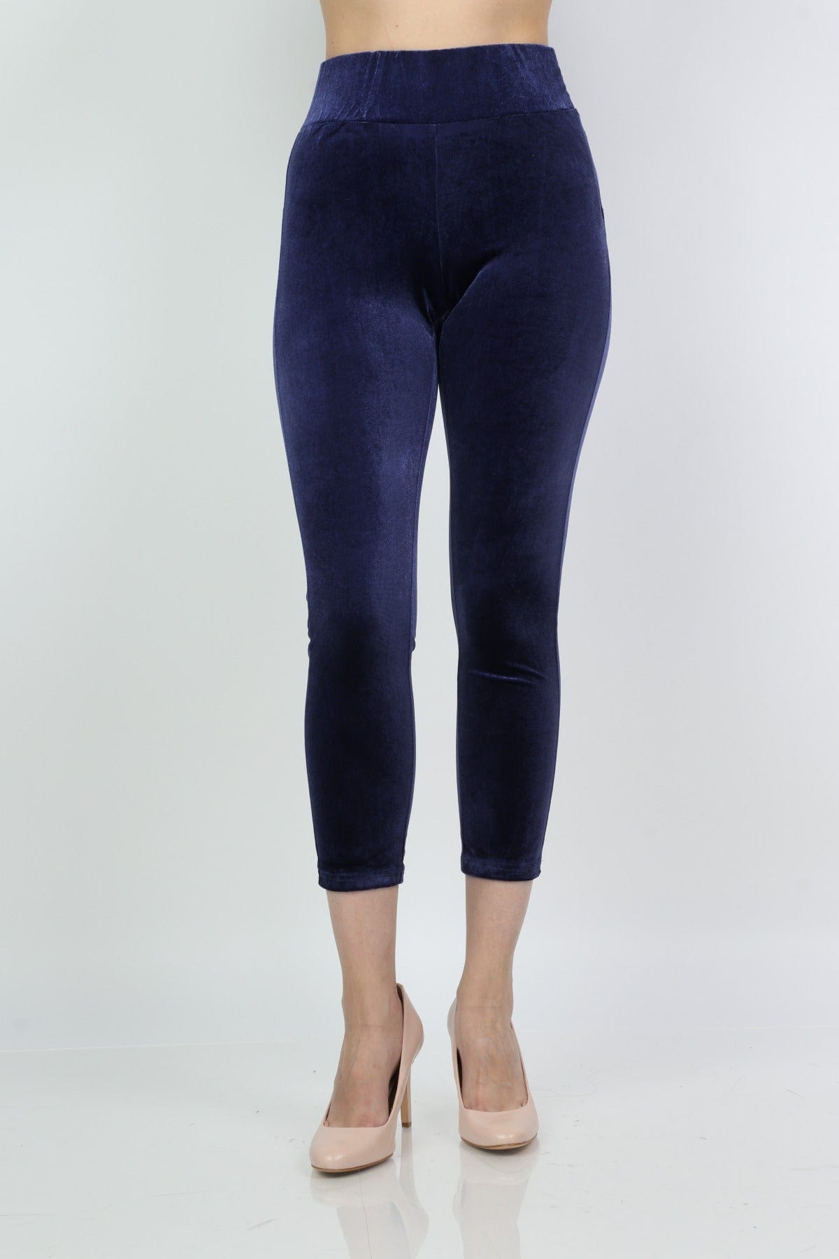 ميكا بنطلون طويل سادة بخصر مرتفع ضيق