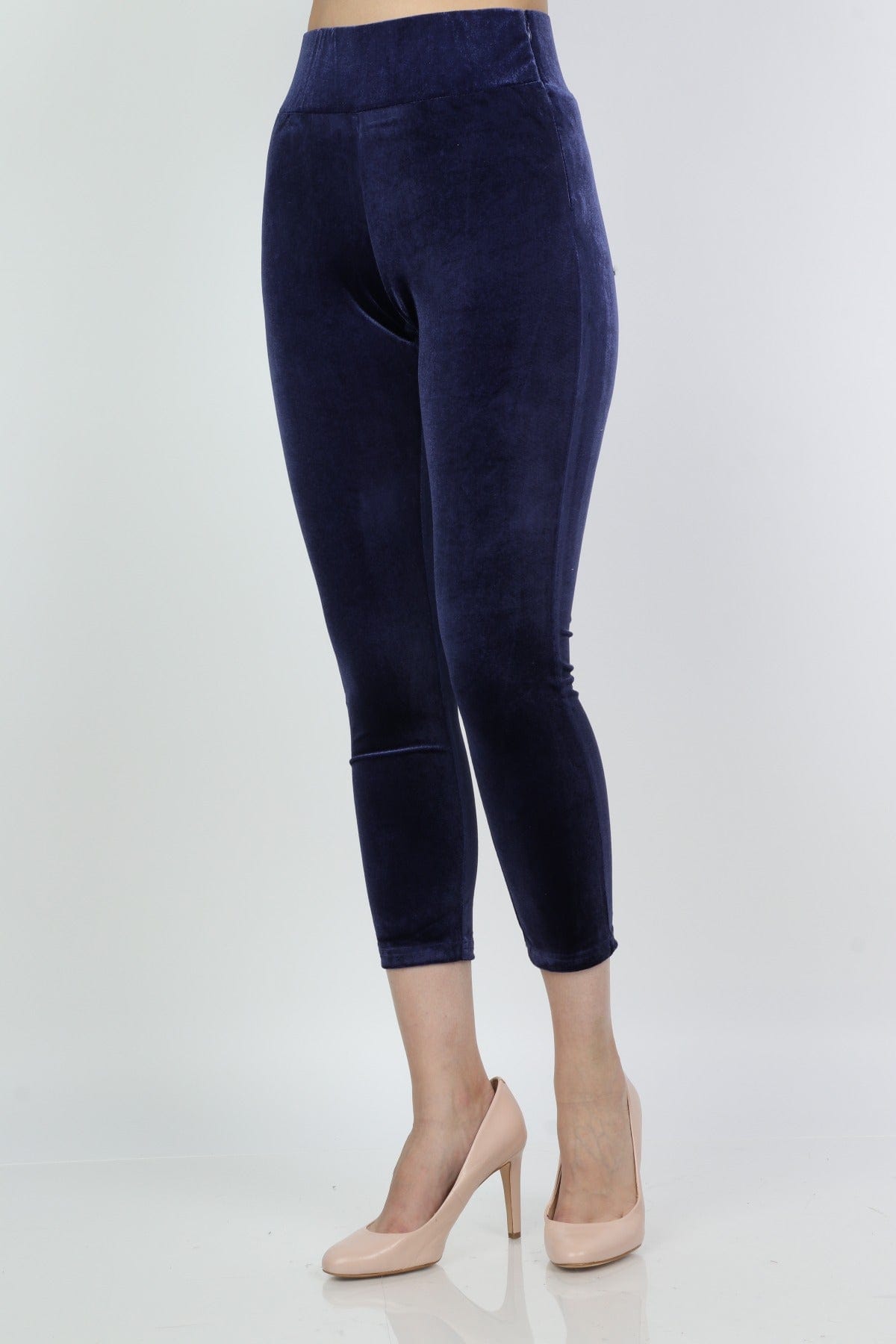 ميكا بنطلون طويل سادة بخصر مرتفع ضيق