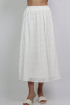 ميكا تنورة ميدي منفوشة واسعة سادة