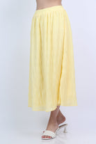 ميكا تنورة ميدي منفوشة واسعة سادة