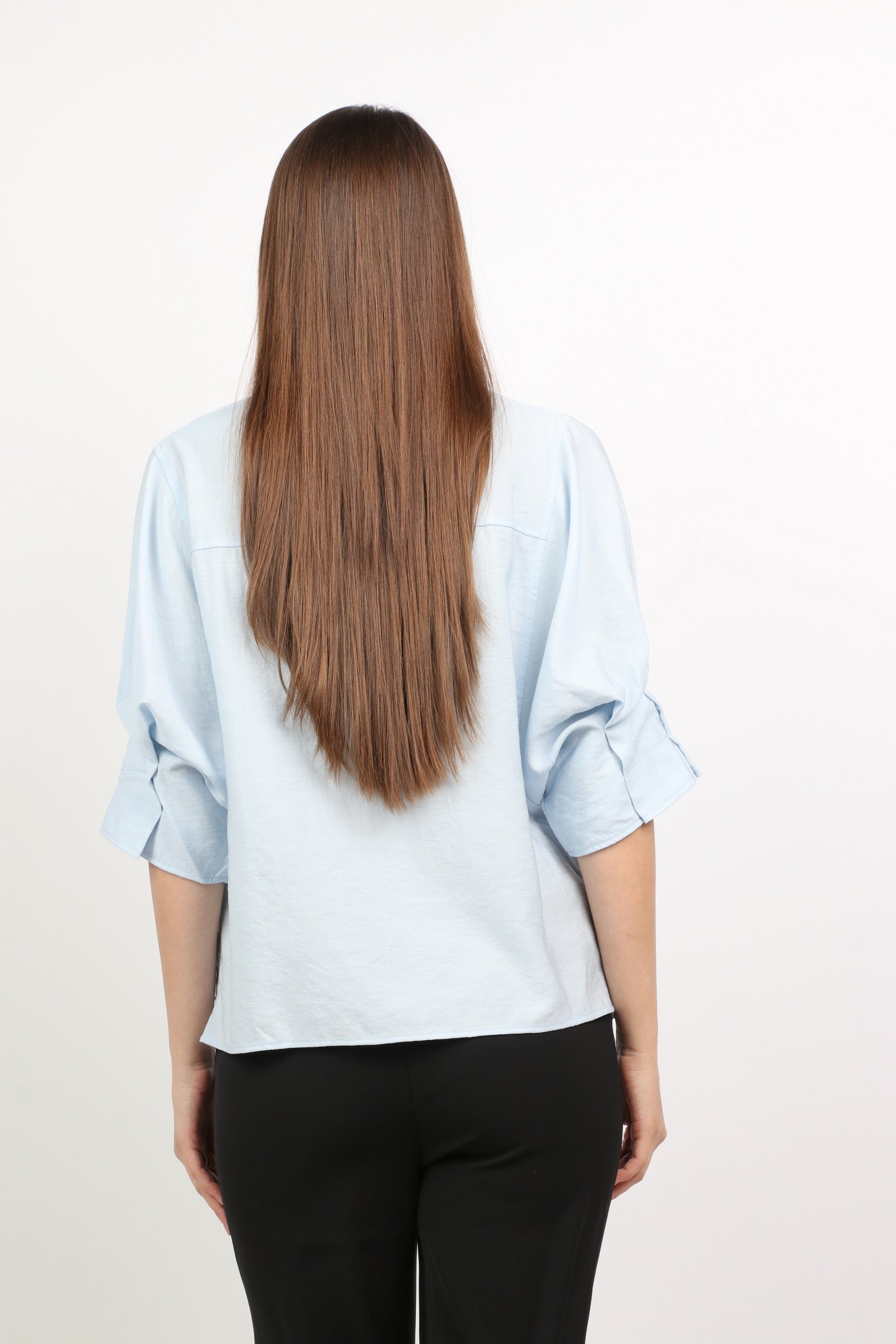 ميكا بلوزة سبعة بياقة 3/4 كم مكشكش نسائي