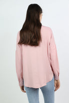 ميكا قميص سادة كاجوال كم طويل نسائي