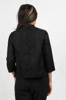 ميكا بلوزة كلاسيك منقوشة بربطة عنق 3/4 كم نسائي