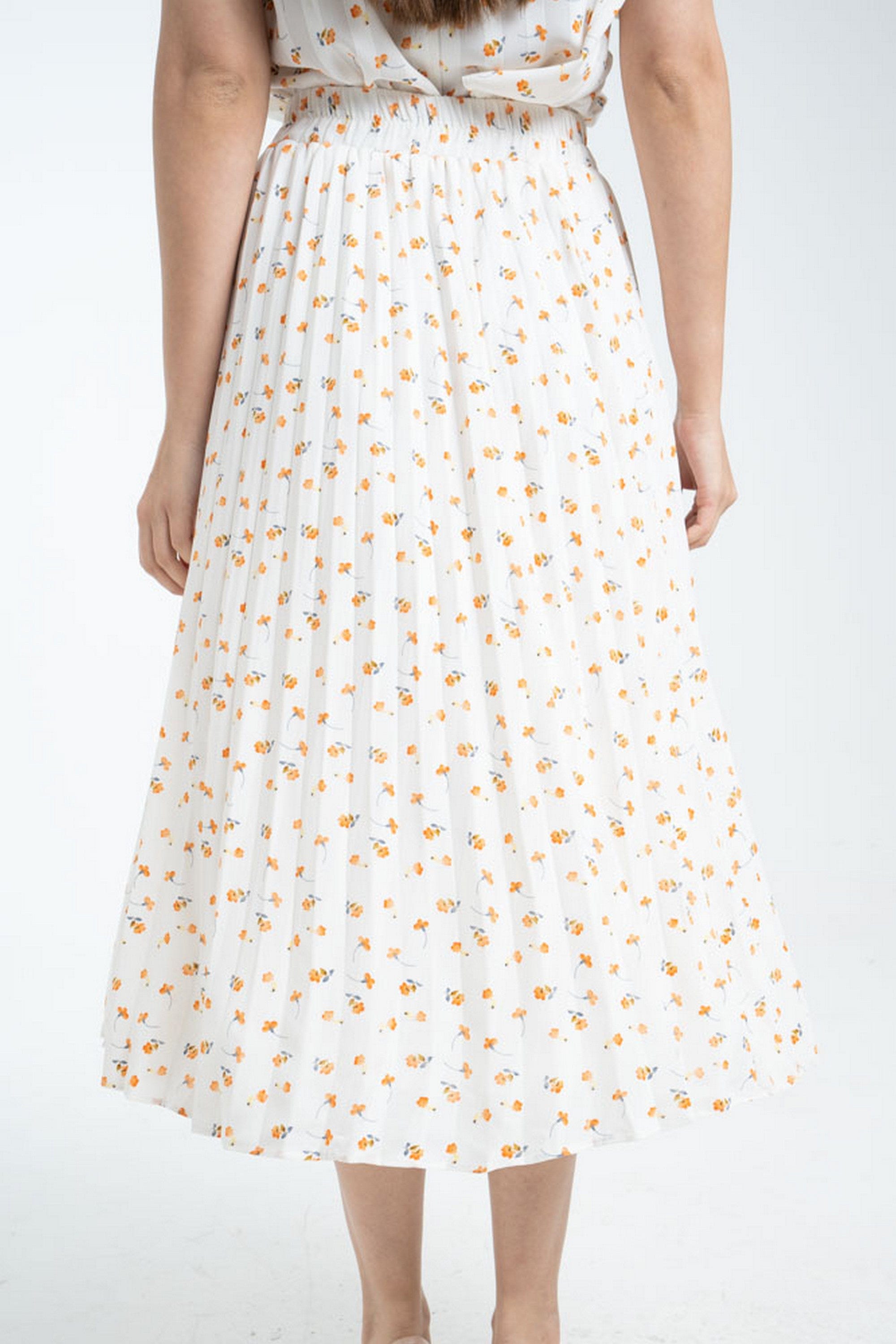 ميكا تنورة ميدي بليسيه موردة نسائي