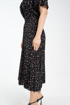 ميكا تنورة ميدي بليسيه موردة نسائي